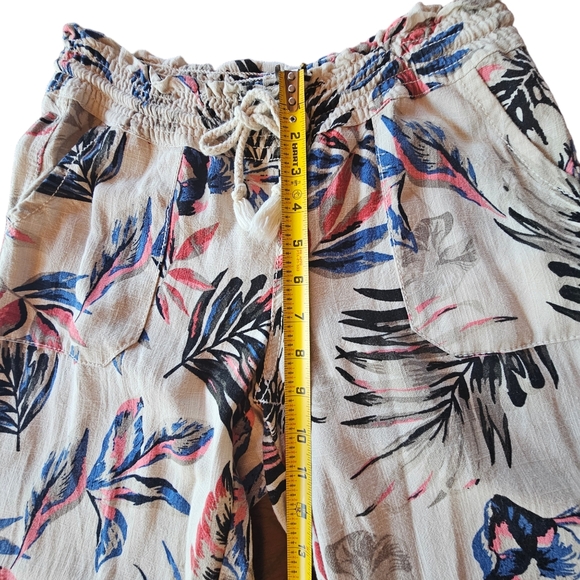 CALI 1850 Los Angeles Tropical Print Linen Blend Lounge Pants Size M - Picture 8 of 15